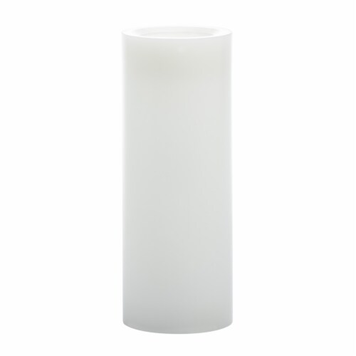 Flameless LED Vanilla Scent Pillar Candle - 2 Pack - White Perspective: front