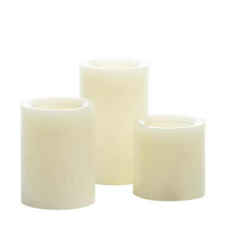 Sterno Home Wax Pillar Candles - 3 Pack - Cream Perspective: front