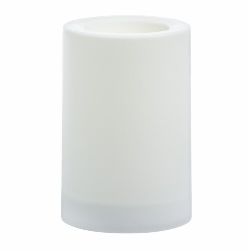 Sterno Home Flameless Outdoor Plastic Pillar Candle - White Perspective: front