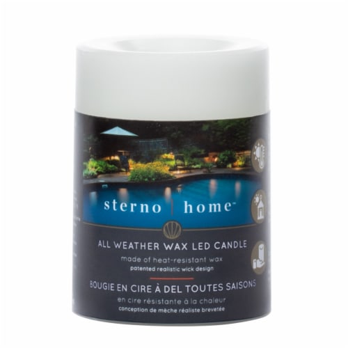 Sterno Home Premier All Weather Flameless Wax LED Candle White 3 x 4 in Smith s Food and Drug