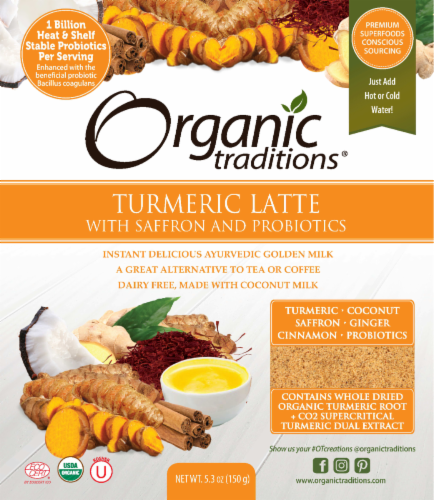 Organic Traditions® Turmeric latte Perspective: front