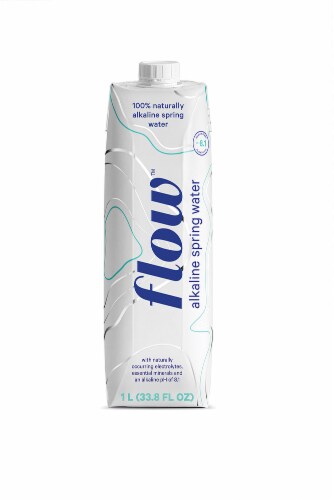 Flow® Alkaline Spring Bottled Water Perspective: front