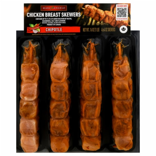 Marcangelo® Fresh Chicken Chipotle Breast Skewer Perspective: front