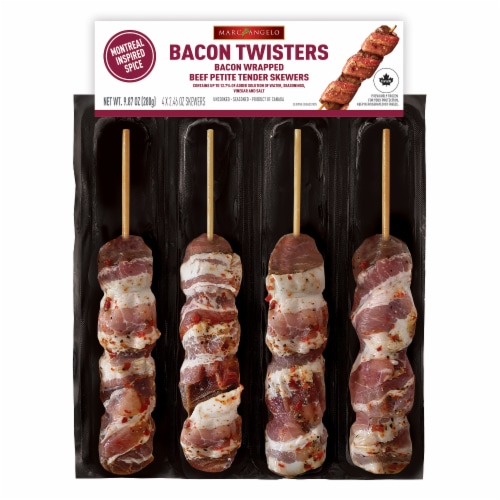 MarcAngelo Montreal Spice Bacon Beef Skewers Perspective: front