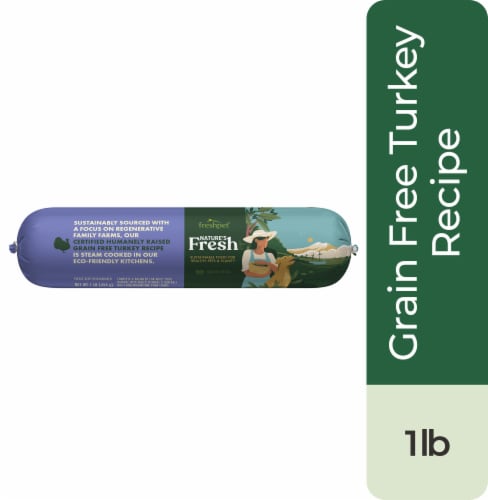 Freshpet® Nature's Fresh® Grain Free Turkey Recipe Wet Dog Food Roll Perspective: front