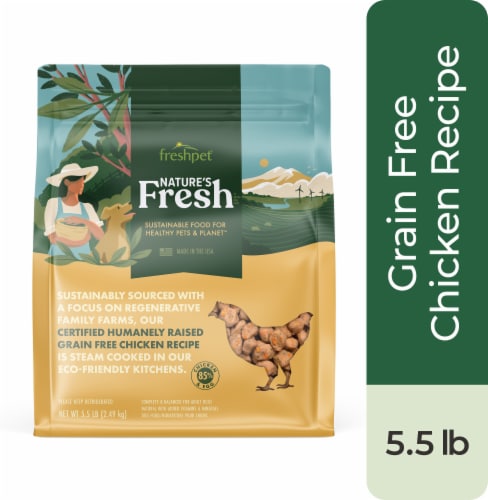 Freshpet® Nature's Grain Free Chicken Roasted Meals Wet Dog Food Perspective: front