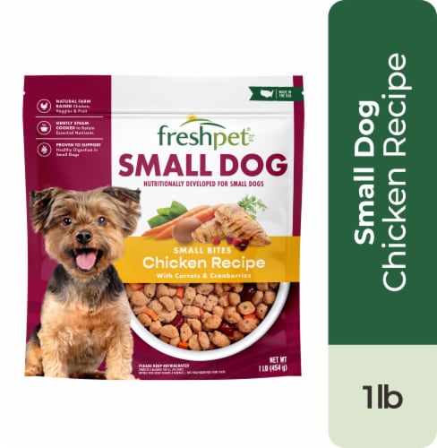 Freshpet® Select Bite Sized Chicken Recipe with Carrots & Cranberries Small Dog Food Perspective: front