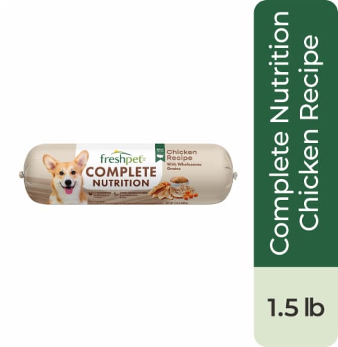 Freshpet Healthy & Natural Dog Food, Complete Nutrition Roll, 1.5lb Perspective: front