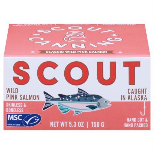 Scout Skinless & Boneless Wild Pink Salmon Perspective: front