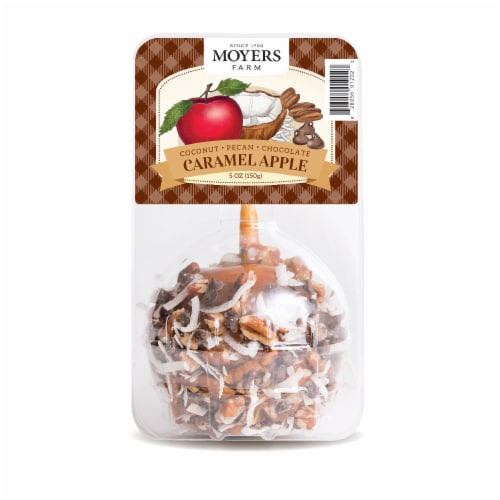 Moyers Farm Coconut Pecan Chocolate Chip Caramel Apple Perspective: front