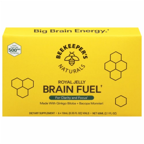 Beekeeper's Naturals B. Smart Brain Fuel Dietary Supplement Perspective: front