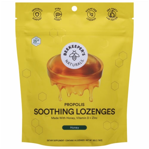 Beekeeper's Naturals Soothing Honey Lozenges Perspective: front