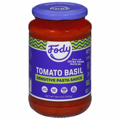 Fody Foods Tomato Basil Pasta Sauce Perspective: front