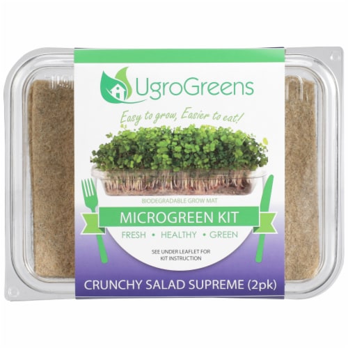 UgroGreens Crunchy Salad Supreme Microgreen Kit 2 Count Perspective: front