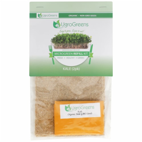 UgroGreens Organic Kale Microgreen Refill Kit Perspective: front