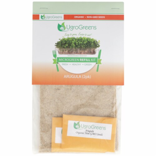 UgroGreens Organic Arugula Microgreen Refill Kit Perspective: front