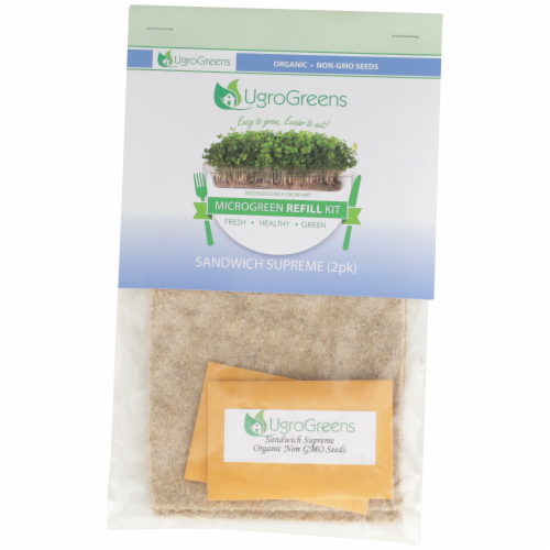 UgroGreens Organic Sandwich Supreme Microgreen Refill Kit 2 Count Perspective: front