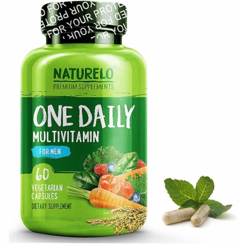 NATURELO One Daily Multivitamin for Men Vegetarian Capsules Perspective: front