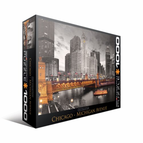 Eurographics Inc City Collection Chicago Michigan Avenue Puzzle Perspective: front