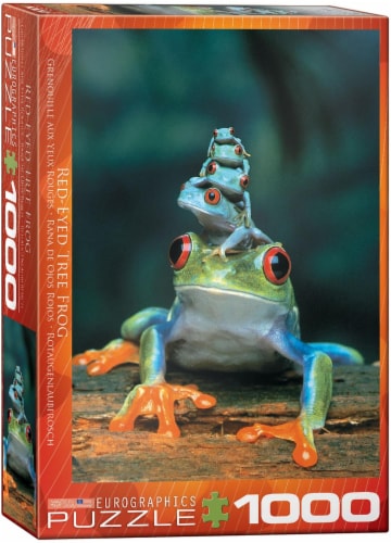 Red-Eyed Tree Frog 1000 Piece Jigsaw Puzzle Perspective: front
