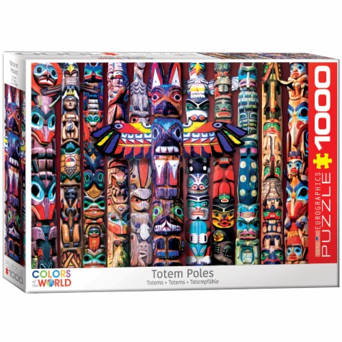 Eurographics Puzzles Colors of the World Totem Poles Puzzle Perspective: front