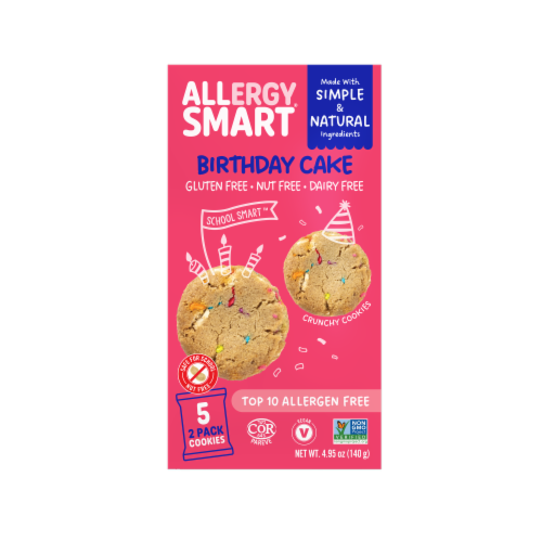 Allergy Smart® Birthday Cake Cookies Perspective: front