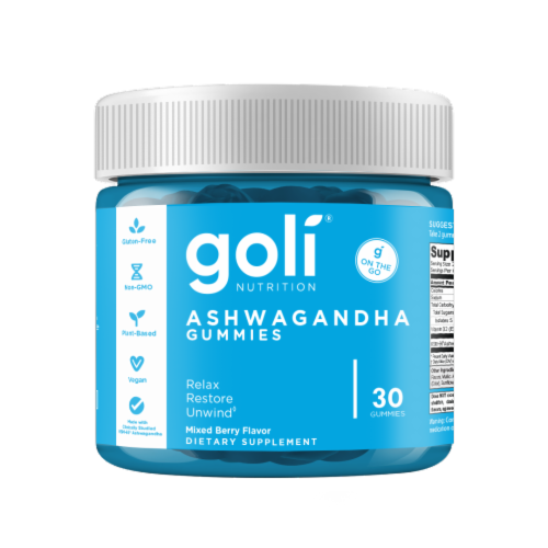 Goli Nutrtion® Mixed Berry Ashwagandha Gummies Perspective: front