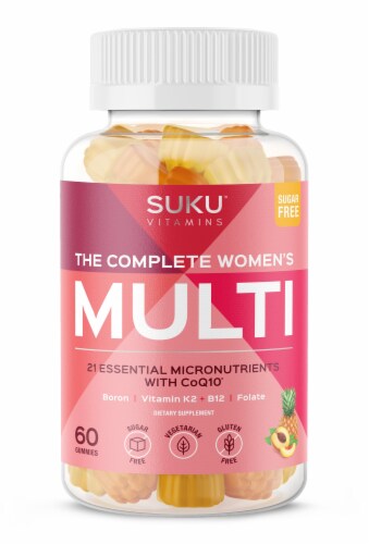 SUKU Vitamins The Complete Women's Multi Vitamin Gummies Perspective: front