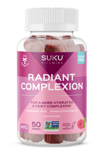 SUKU Vitamins Radiant Complexion Vitamin Gummies Perspective: front