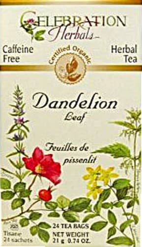 Celebration Herbals  Organic Dandelion Leaf Tea Caffeine Free Perspective: front