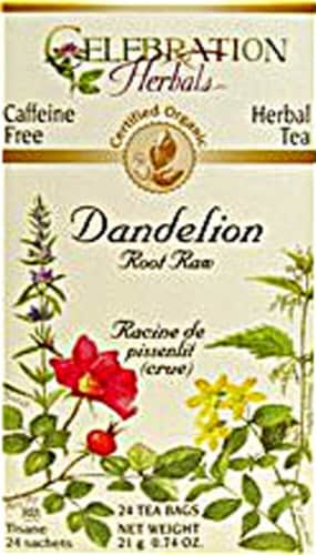 Celebration Herbals  Organic Dandelion Root Raw Tea Caffeine Free Perspective: front