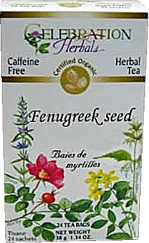 Celebration Herbals  Organic Fenugreek Seed Tea Caffeine Free Perspective: front