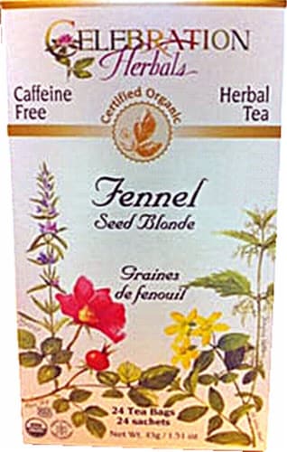 Celebration Herbals  Organic Fennel Seed Blonde Tea Caffeine Free Perspective: front