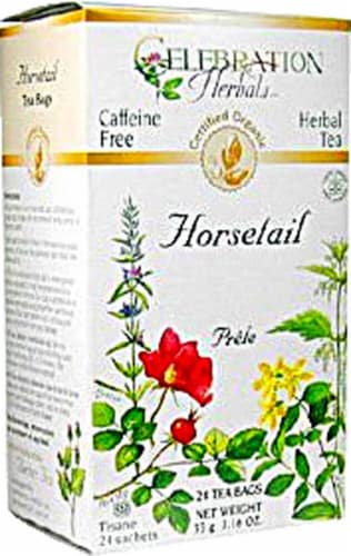 Celebration Herbals  Organic Horsetail Tea Caffeine Free Perspective: front