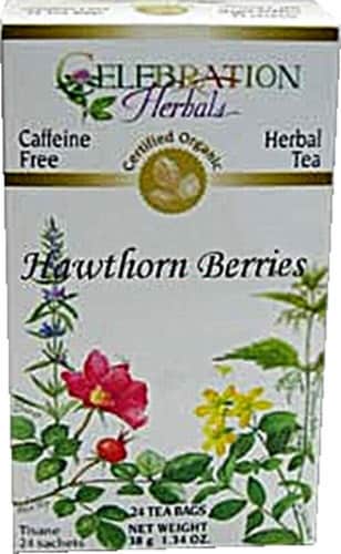 Celebration Herbals  Organic Hawthorne Berries Tea Caffeine Free Perspective: front