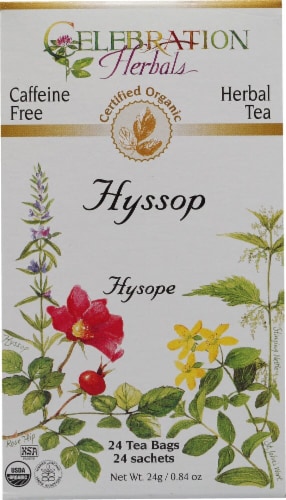 Celebration Herbals  Organic Hyssop Tea Caffeine Free Perspective: front