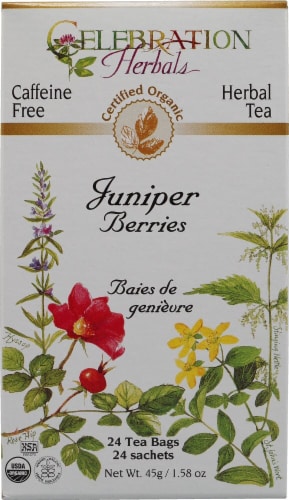 Celebration Herbals  Organic Juniper Berries Tea Caffeine Free Perspective: front