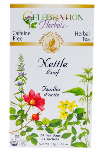 Celebration Herbals  Organic Nettle Leaf Tea Caffeine Free Perspective: front