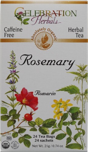 Celebration Herbals  Organic Rosemary Leaf Tea Caffeine Free Perspective: front