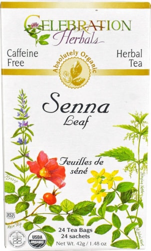 Celebration Herbals  Organic Senna Leaf Herbal Tea Caffeine Free Perspective: front