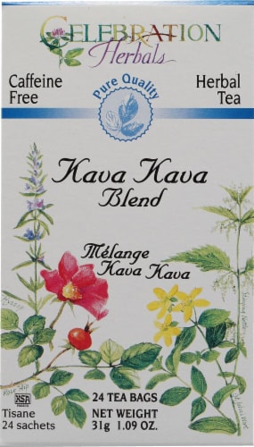 Celebration Herbals  Herbal Tea Caffeine Free Kava Kava Blend Perspective: front