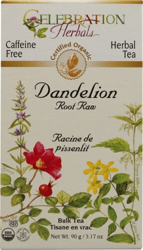 Celebration Herbals  Organic Dandelion Root Raw Bulk Tea Caffeine Free Perspective: front