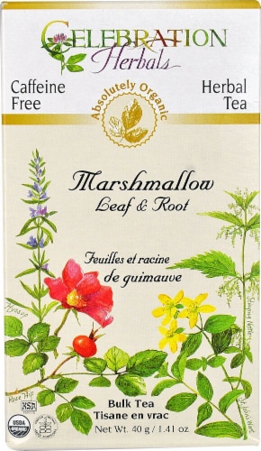 Celebration Herbals  Organic Marshmallow Leaf and Root Tea Caffeine Free Perspective: front