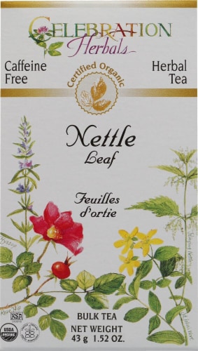 Celebration Herbals  Organic Herbal Nettle Leaf Bulk Tea Caffeine Free Perspective: front
