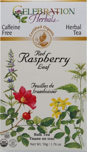 Celebration Herbals  Organic Red Raspberry Leaf Caffeine Free Perspective: front