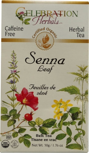 Celebration Herbals Organic Senna Leaf Bulk Tea Caffeine Free, 1.76 oz -  Jay C Food Stores