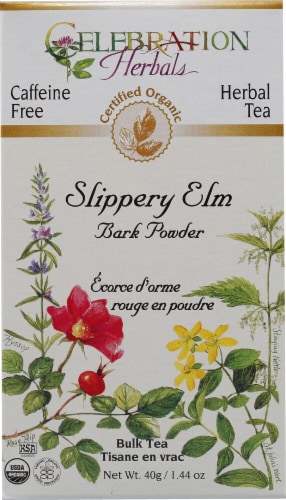 Celebration Herbals  Slippery Elm Bark Powder Bulk Tea Caffeine Free Perspective: front
