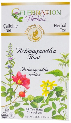 Celebration Herbals  Organic Tea Ashwagandha Root Perspective: front