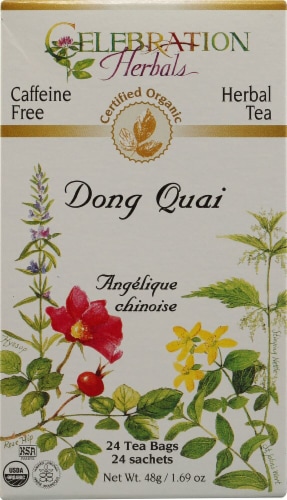 Celebration Herbals  Organic Dong Quai Tea Caffeine Free Perspective: front