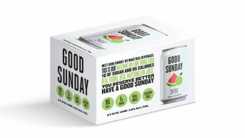 Good Sunday Watermelon Lime Vodka Soda Cocktail Perspective: front